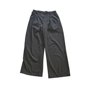 Halara Flex High Waist Wide Leg Waffle knit Work dress Pants Black large tall